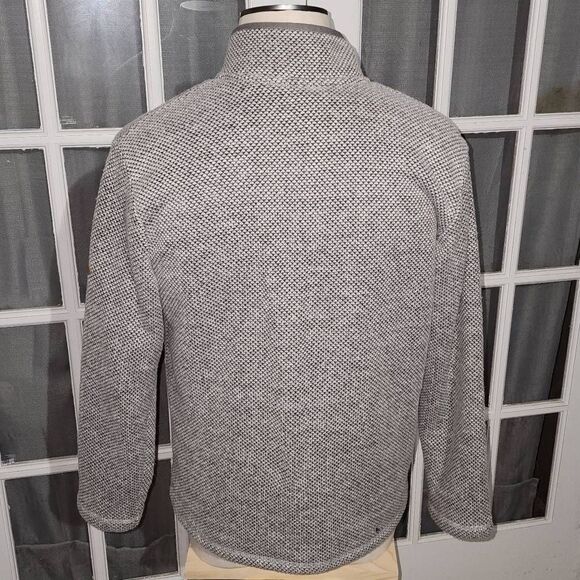 Orvis Mens Gray Brighton Sherpa Lined 14 Zip Pullover Sweater Medium - Picture 2 of 6